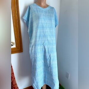 Smash + Tess Sky Blue Striped Midi Dress